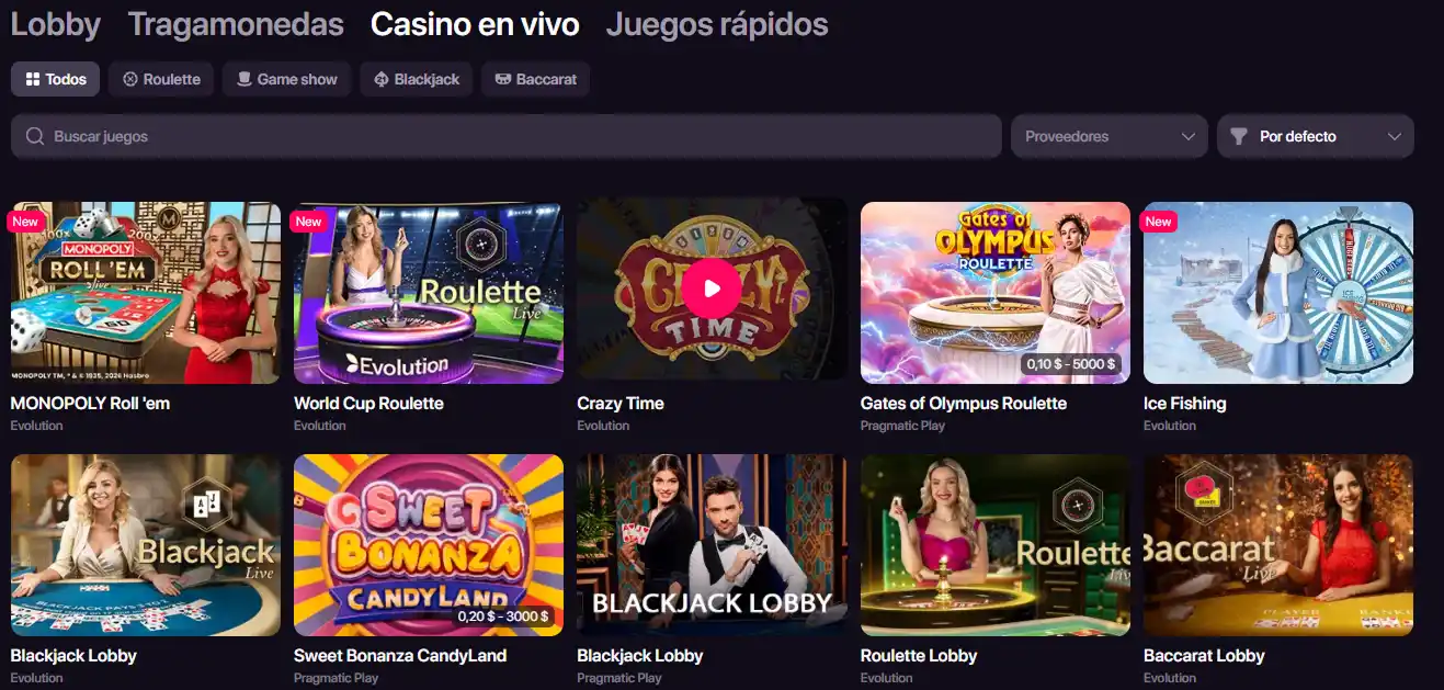 Área oficial Fast Games da CHEXX com categorias de jogos rápidos