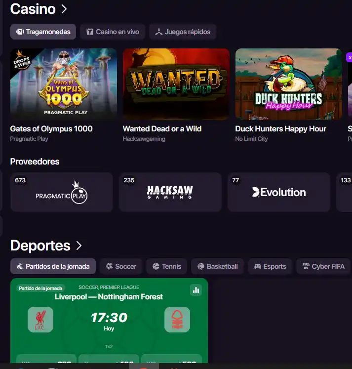 Lobby oficial da CHEXX com navegação de jogos e provedores